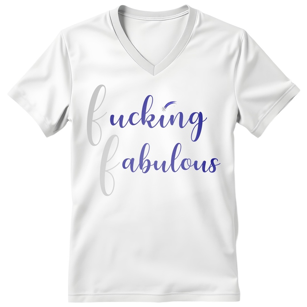 White V-Neck Short Sleeve Tee